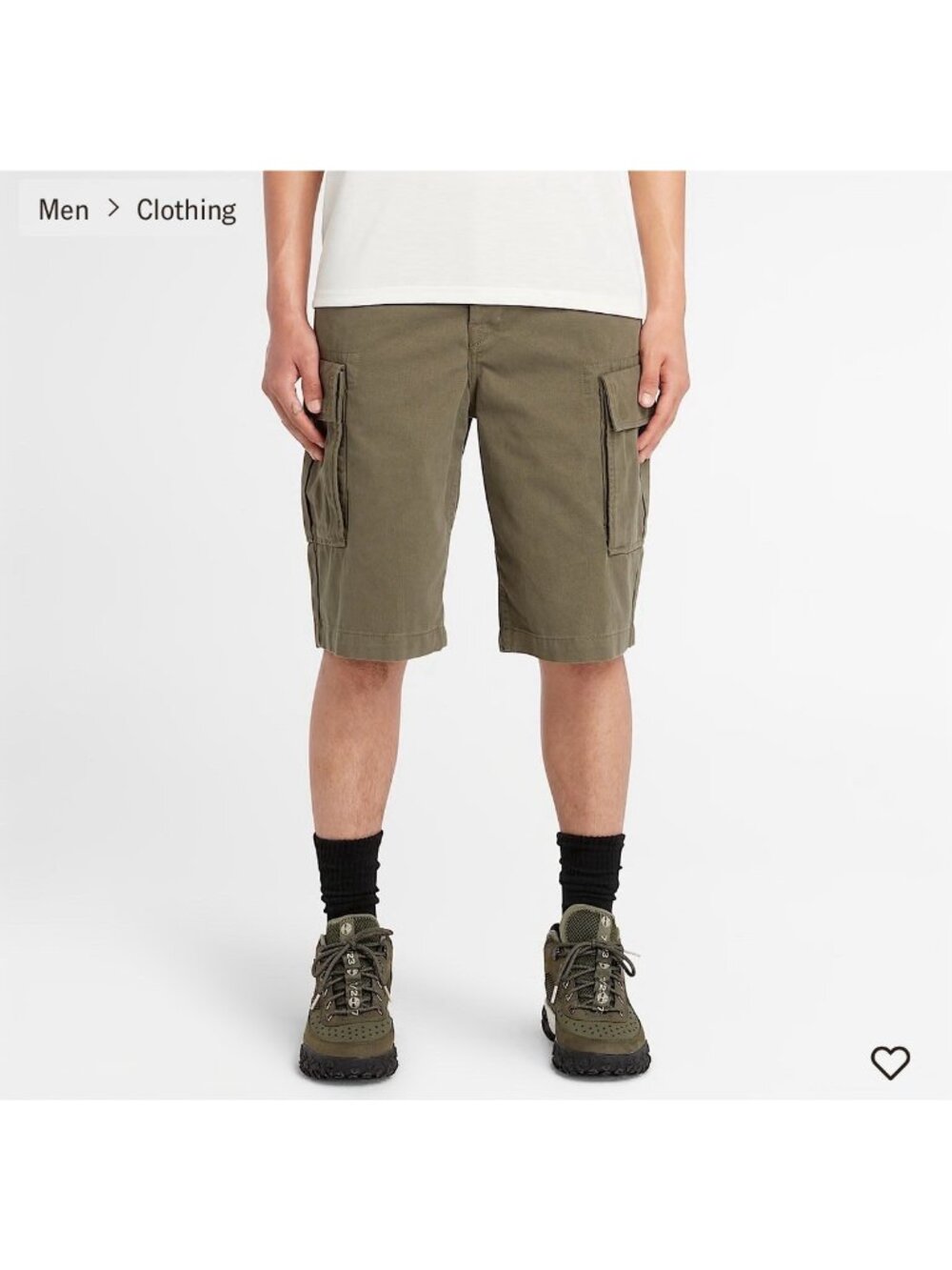 Timberland Men 42 Green Cargo Shorts 100% Cotton Rugged Gorpcore Utility 10inch